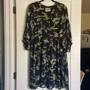 JUST Female Mako pleated dress